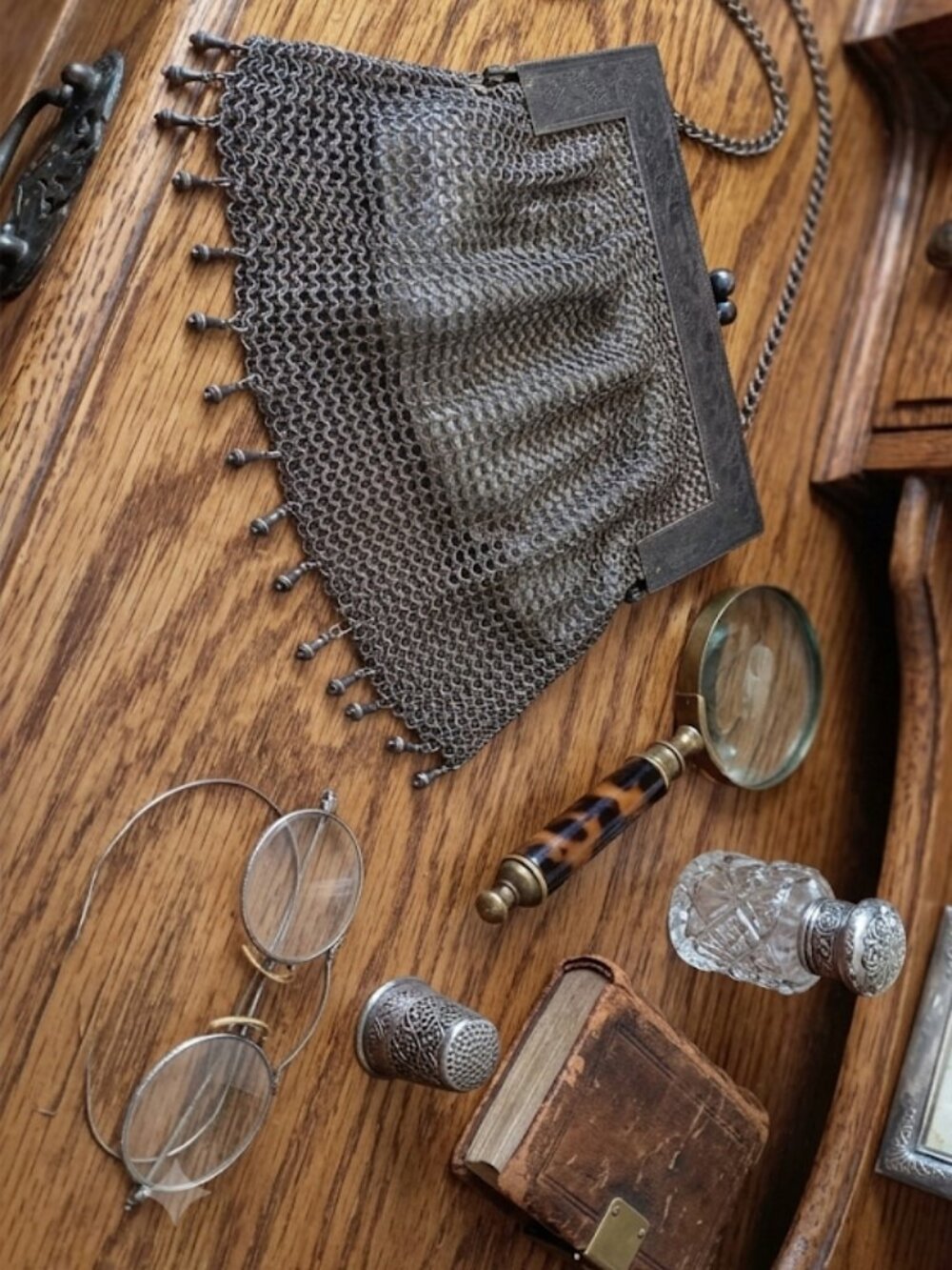 Antique German Silver Purse Chain Mesh Hand Bag~BEAUTIFUL**READ**